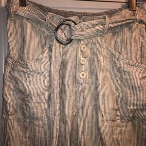 Free People Striped Cargo Pants